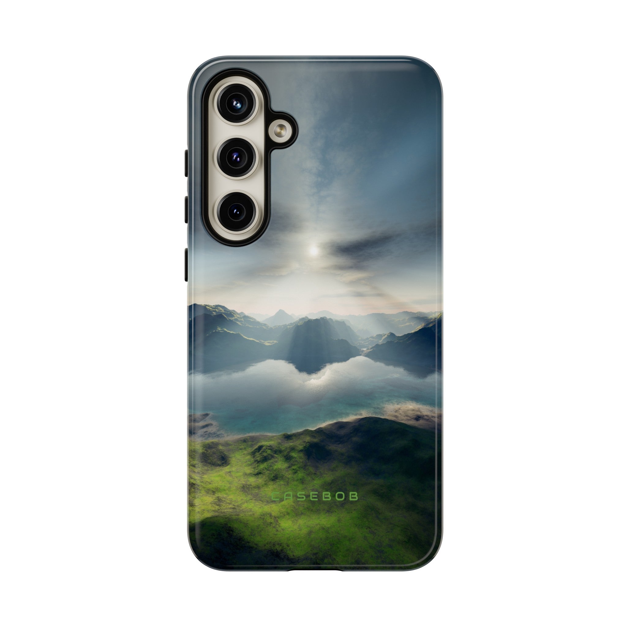 Landscape with Lake & Sun - Protective Phone Case