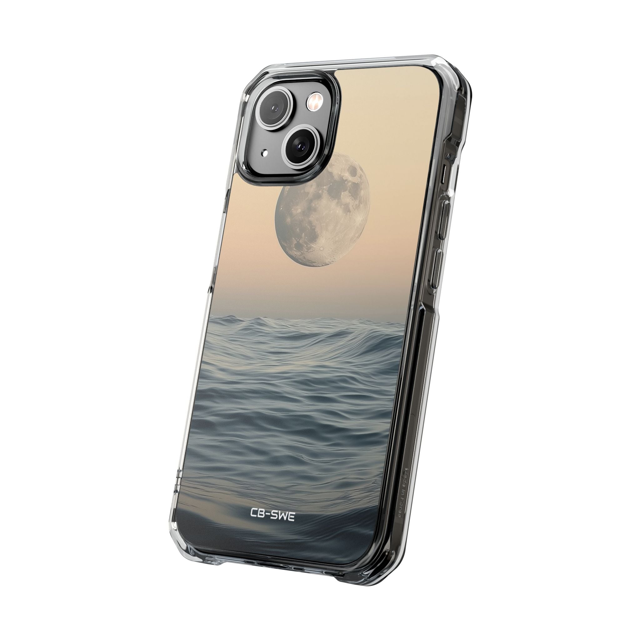 Moon Illuminates Waves iPhone Case - Impact