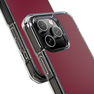 Claret Red | Phone Case for iPhone (Clear Impact Case - Magnetic)