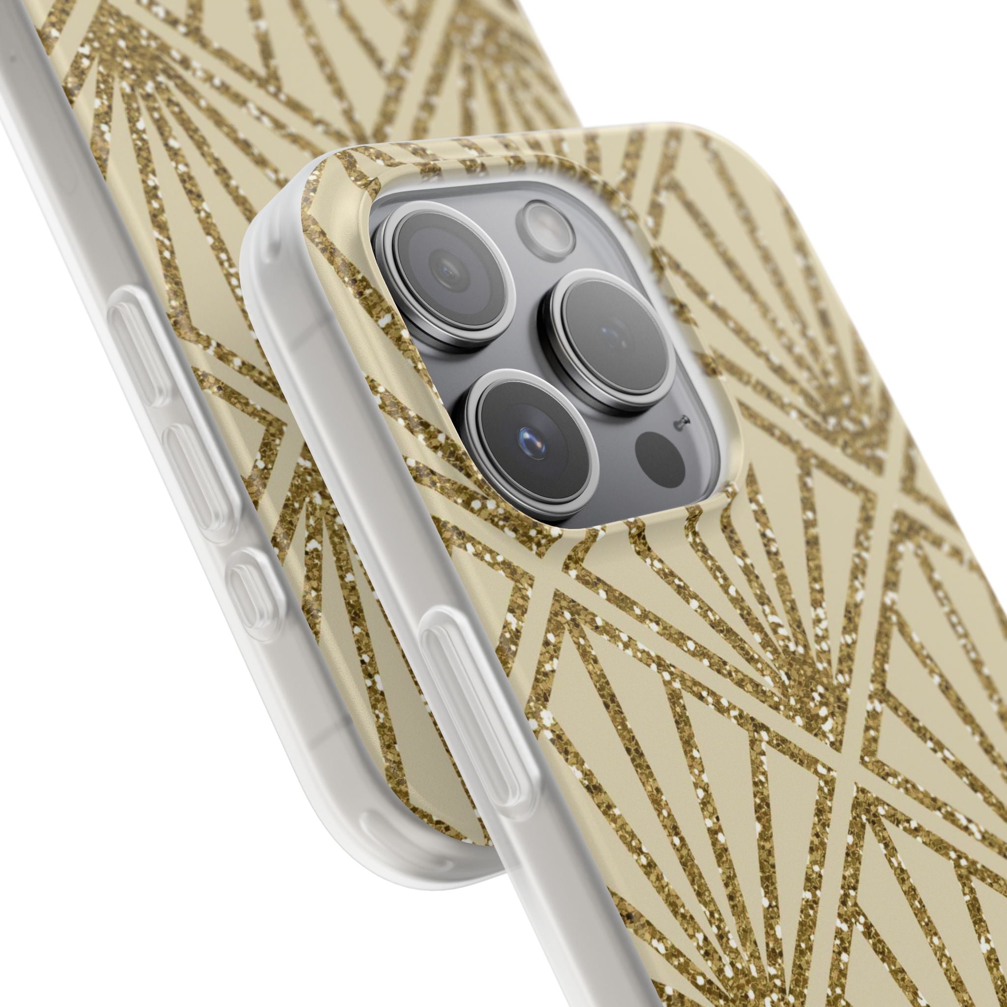 Gold Diamond Radiance iPhone 15 Pro Case - Soft