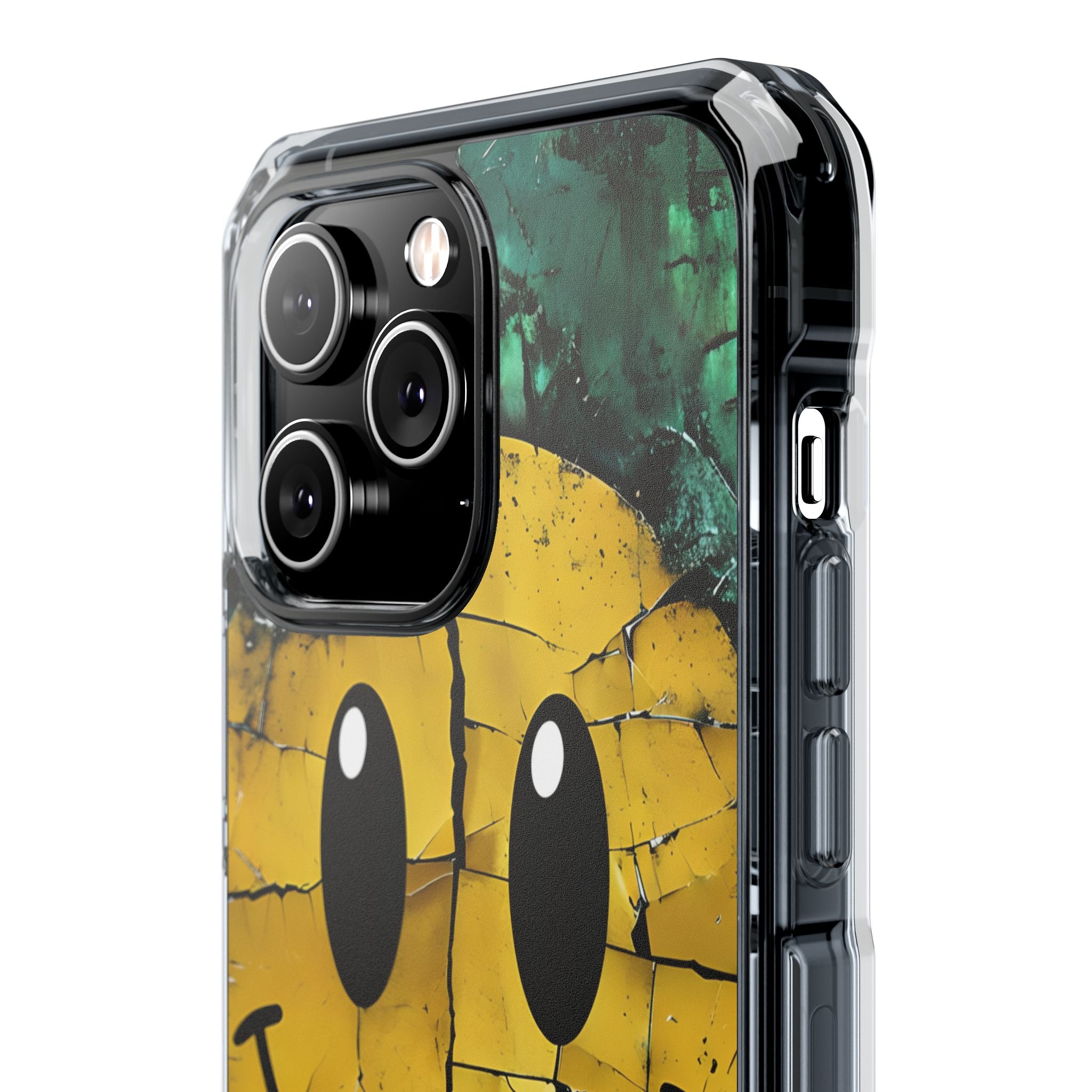 Cracked Smiley iPhone 14 Pro Max Case - Impact
