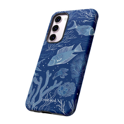 Navy Scale Reef Samsung S23 Plus Case - Tough