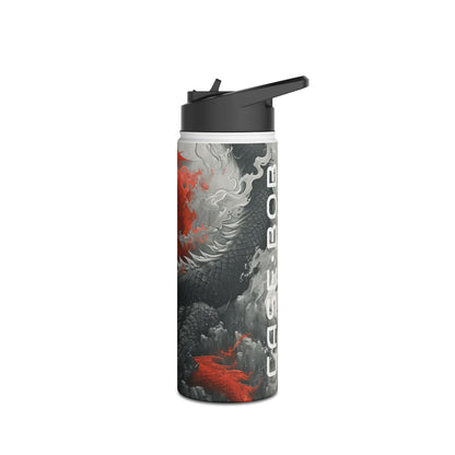 Twin Dragons Dance - Stainless Steel Water Bottle
