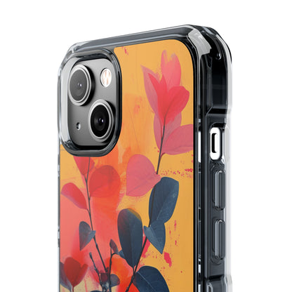 Yellow Botanical Splash - Clear Impact iPhone 14 Phone Case