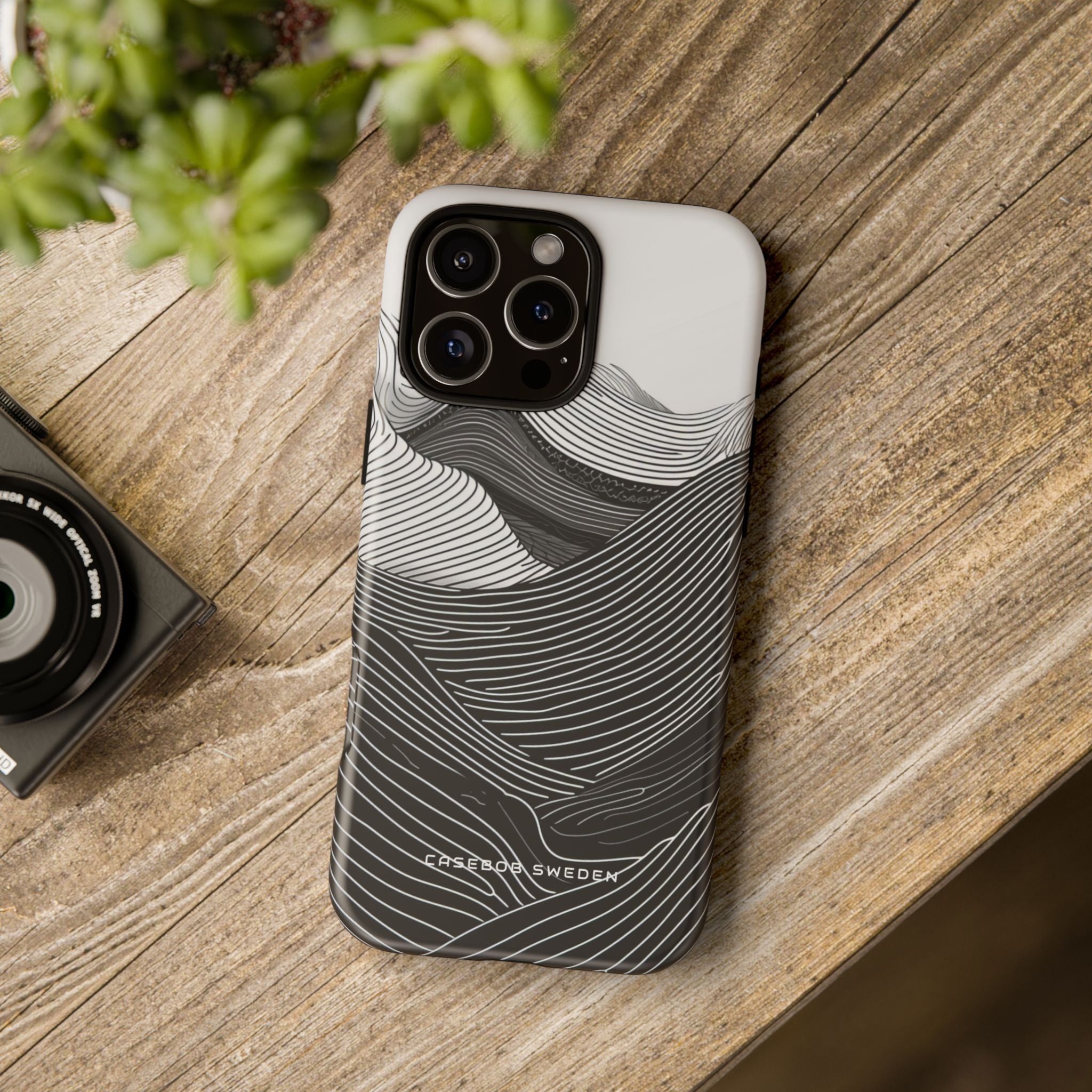 Undulating Horizon Waves iPhone 16 - Tough Phone Case