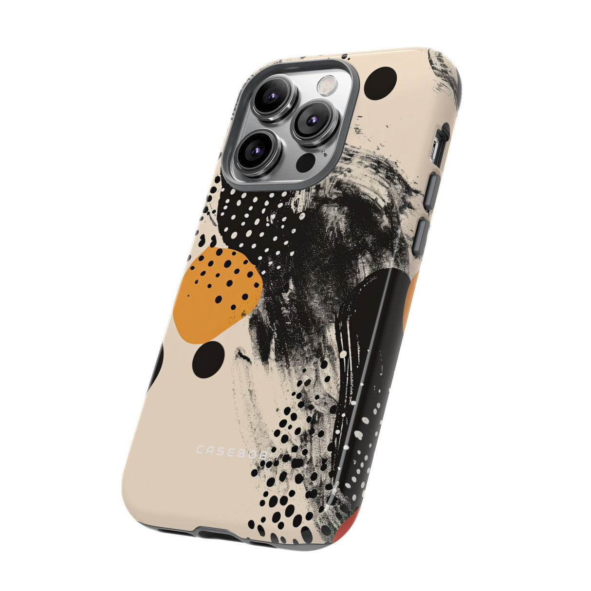 Black Dot Elegance - Protective Phone Case