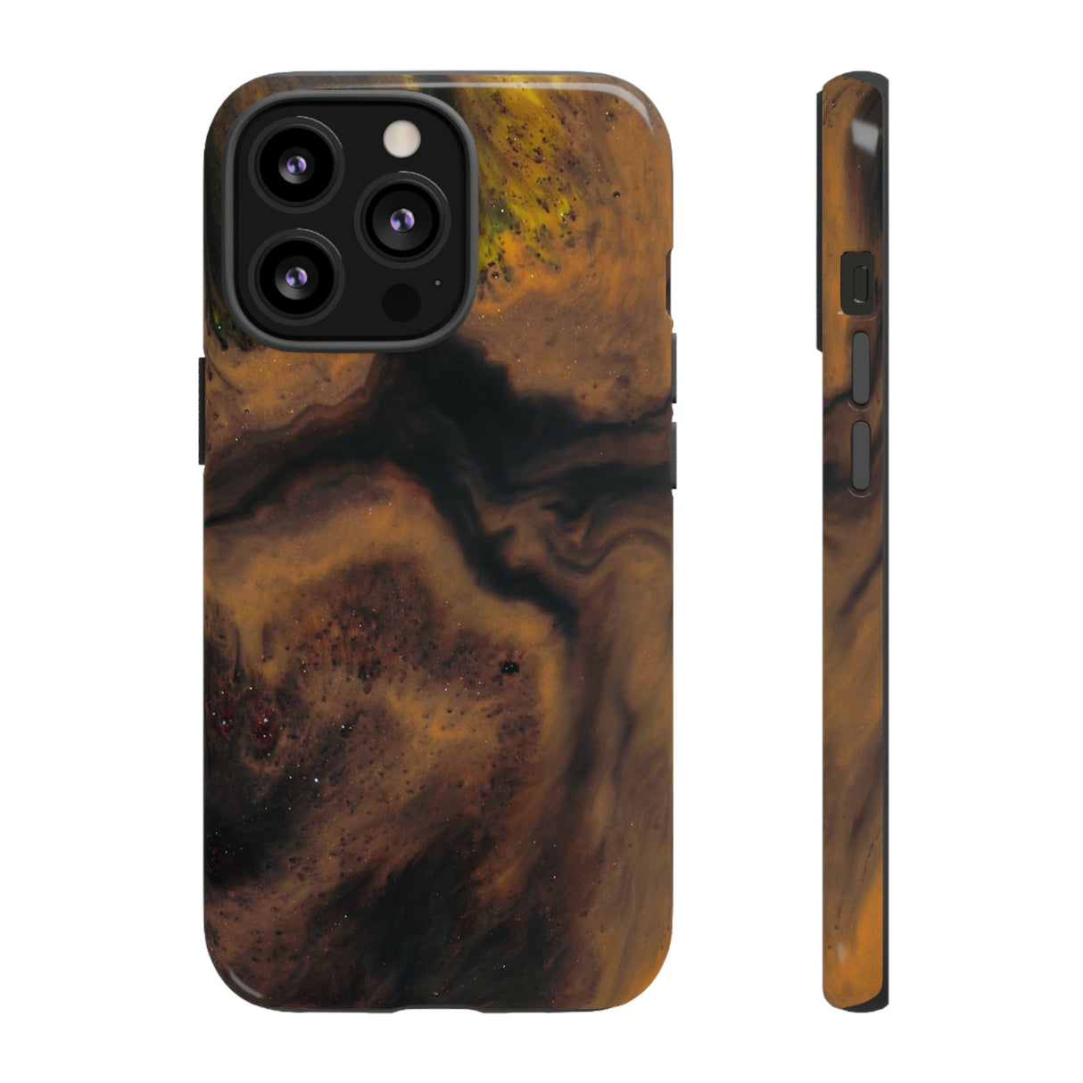 Brown Earth Ink Art - Protective Phone Case