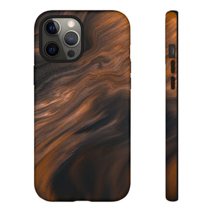 Brown Mist Ink Art iPhone Case (Protective) iPhone 12 Pro Max Matte Phone Case