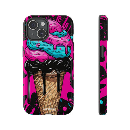 Neon Ice Cream Burst - iPhone Case