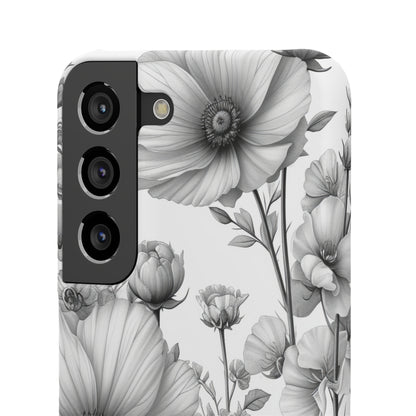 Monochrome Flora | Slim Phone Case for Samsung