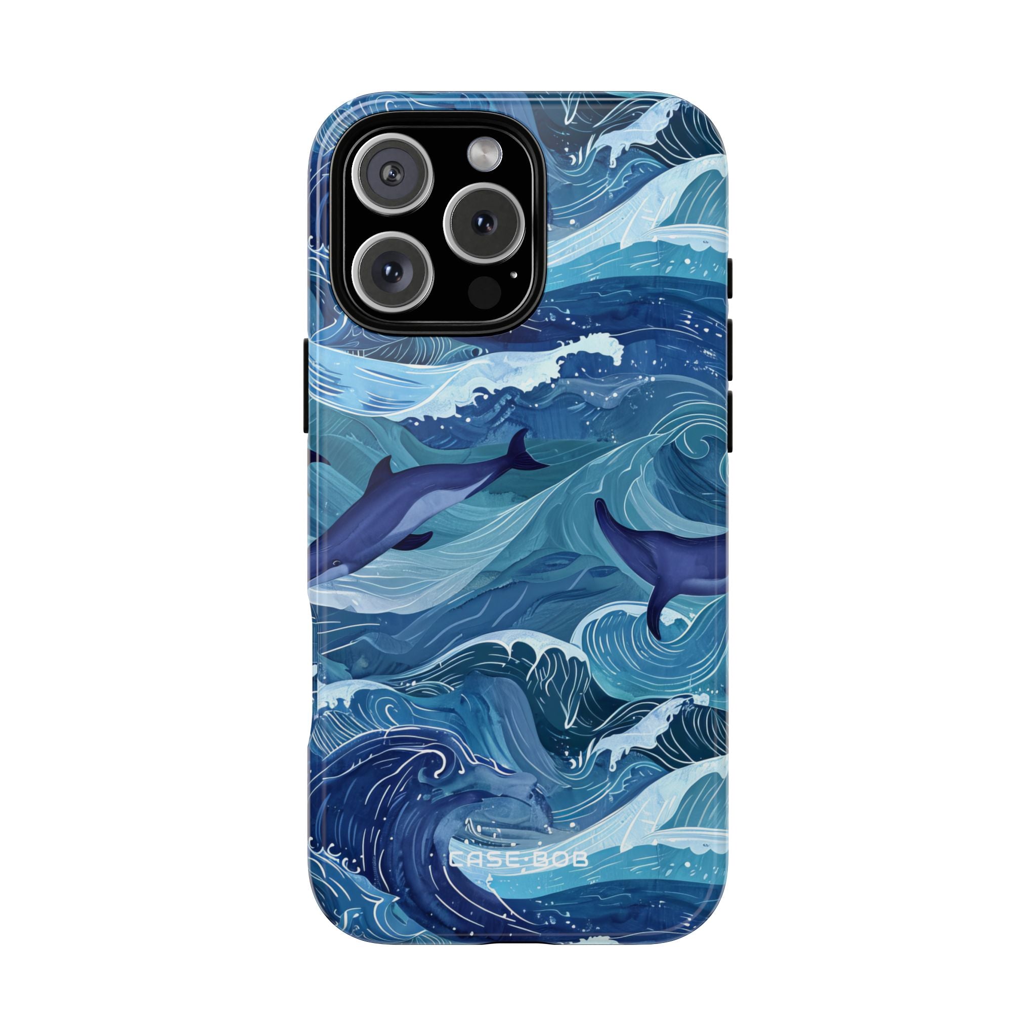 Dolphin Waves iPhone 16 Pro Max Case - Tough