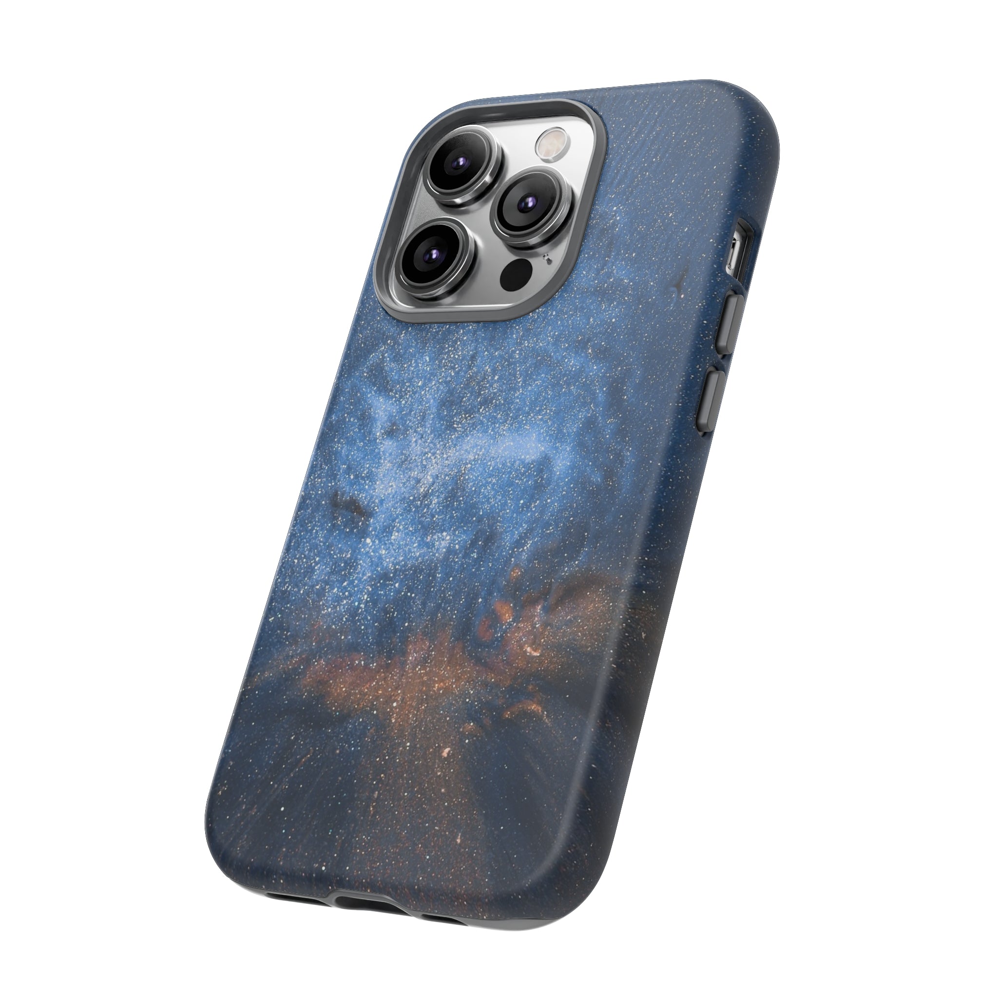 Blue Stardust Ink Art iPhone Case (Protective) Phone Case