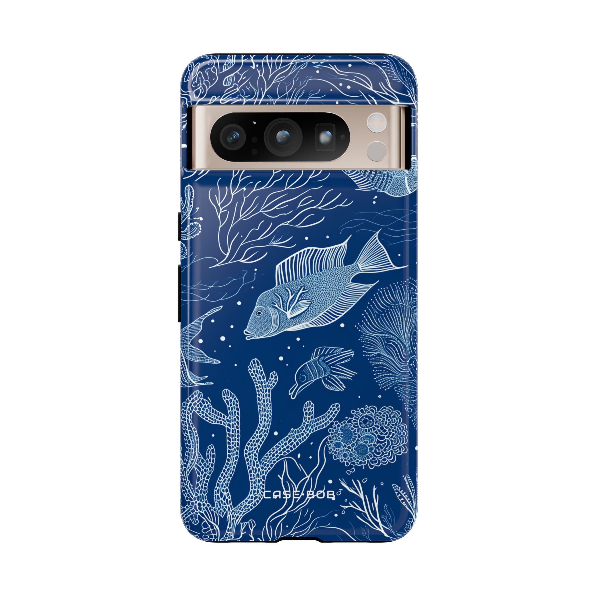 Navy Scale Reef Google Pixel 8 Pro Case - Tough