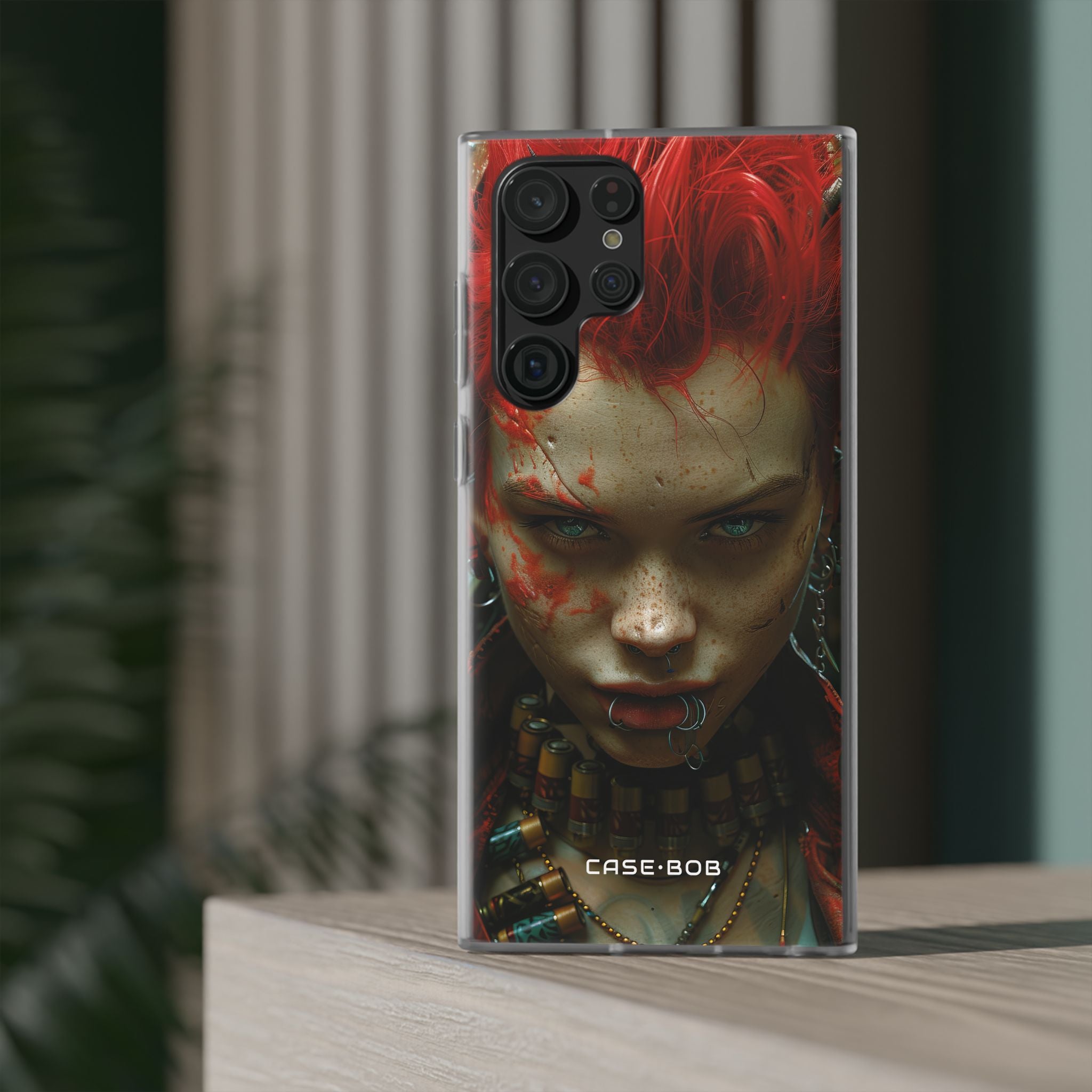 Red Spike Gaze Samsung S22 Ultra Case - Soft