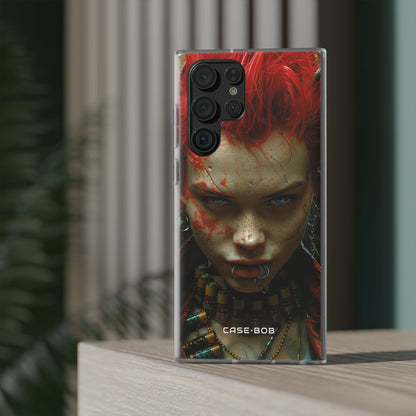 Red Spike Gaze Samsung S22 Ultra Case - Soft