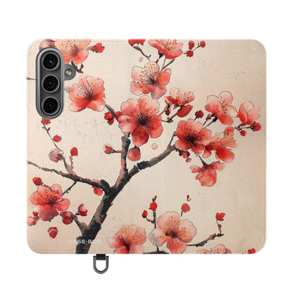 Cherry Blossom Breeze - Samsung S24 Plus Case - Wallet