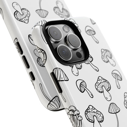Mushroom Line Play - iPhone Case