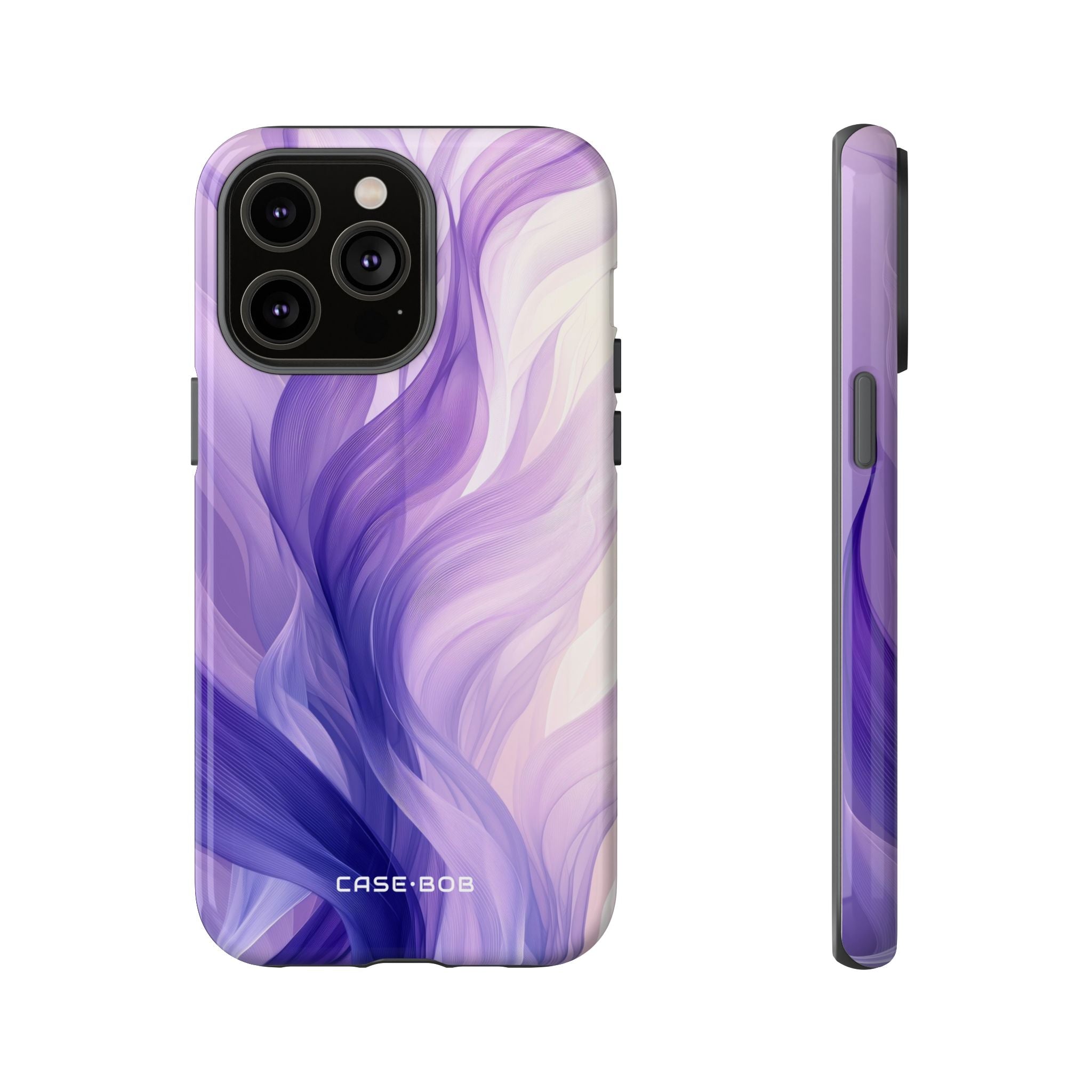 Purple Ribbon Waves iPhone 14 Pro Max Case - Tough