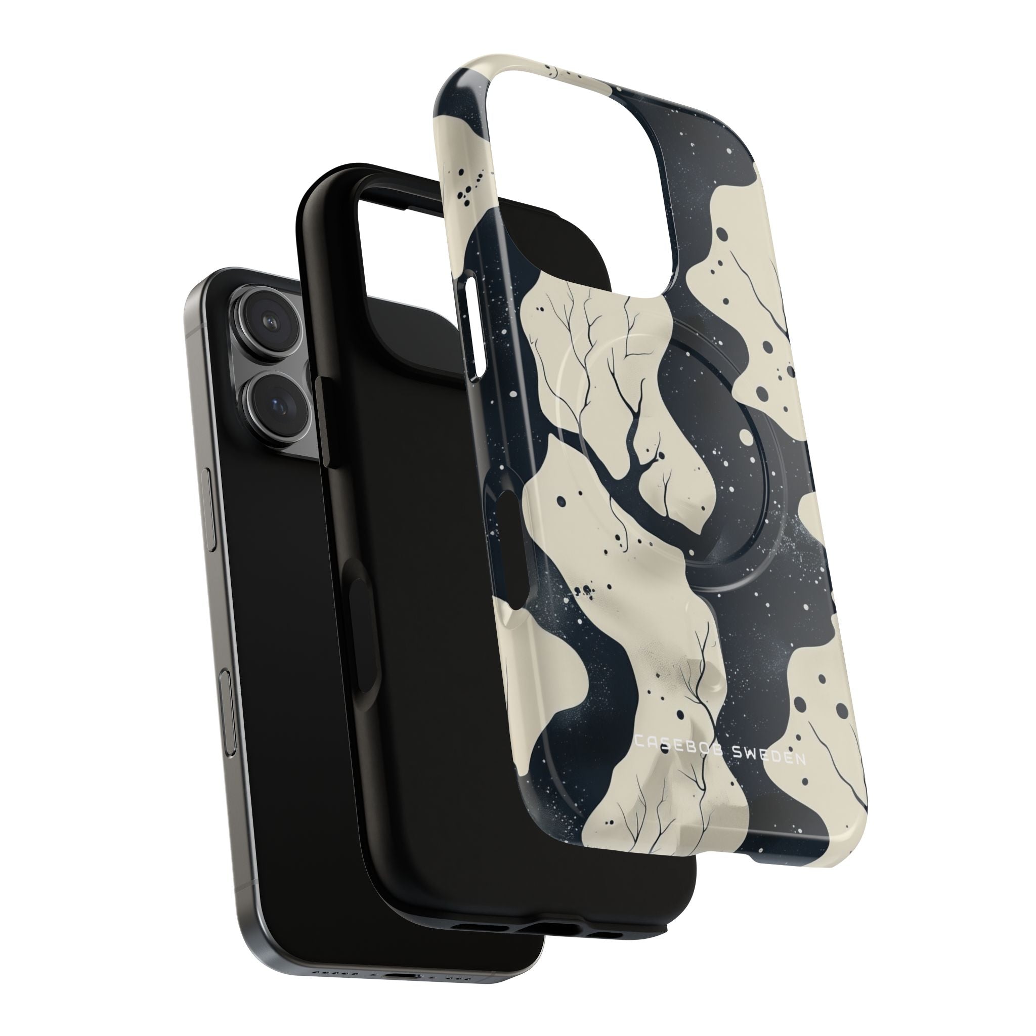 Organic Fluid Silhouettes with Cosmic Depth iPhone 16  Tough+ Phone Case