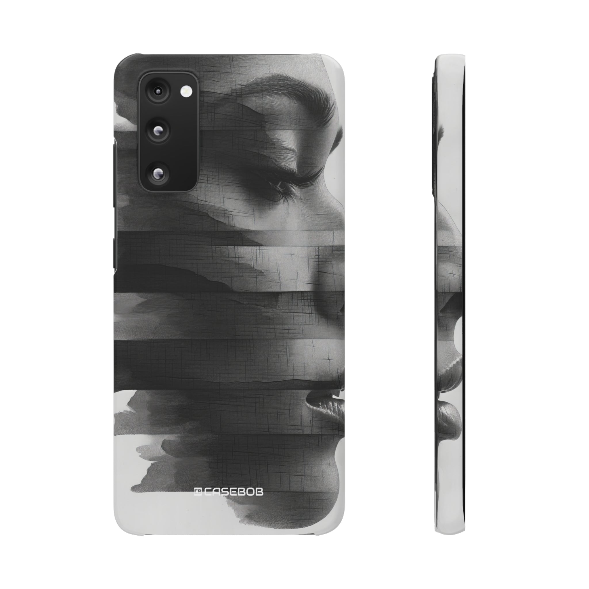 Abstract Glitch Portrait | Slim Phone Case for Samsung