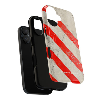 Striker Crimson Stripes iPhone 16 | Tough+ Phone Case