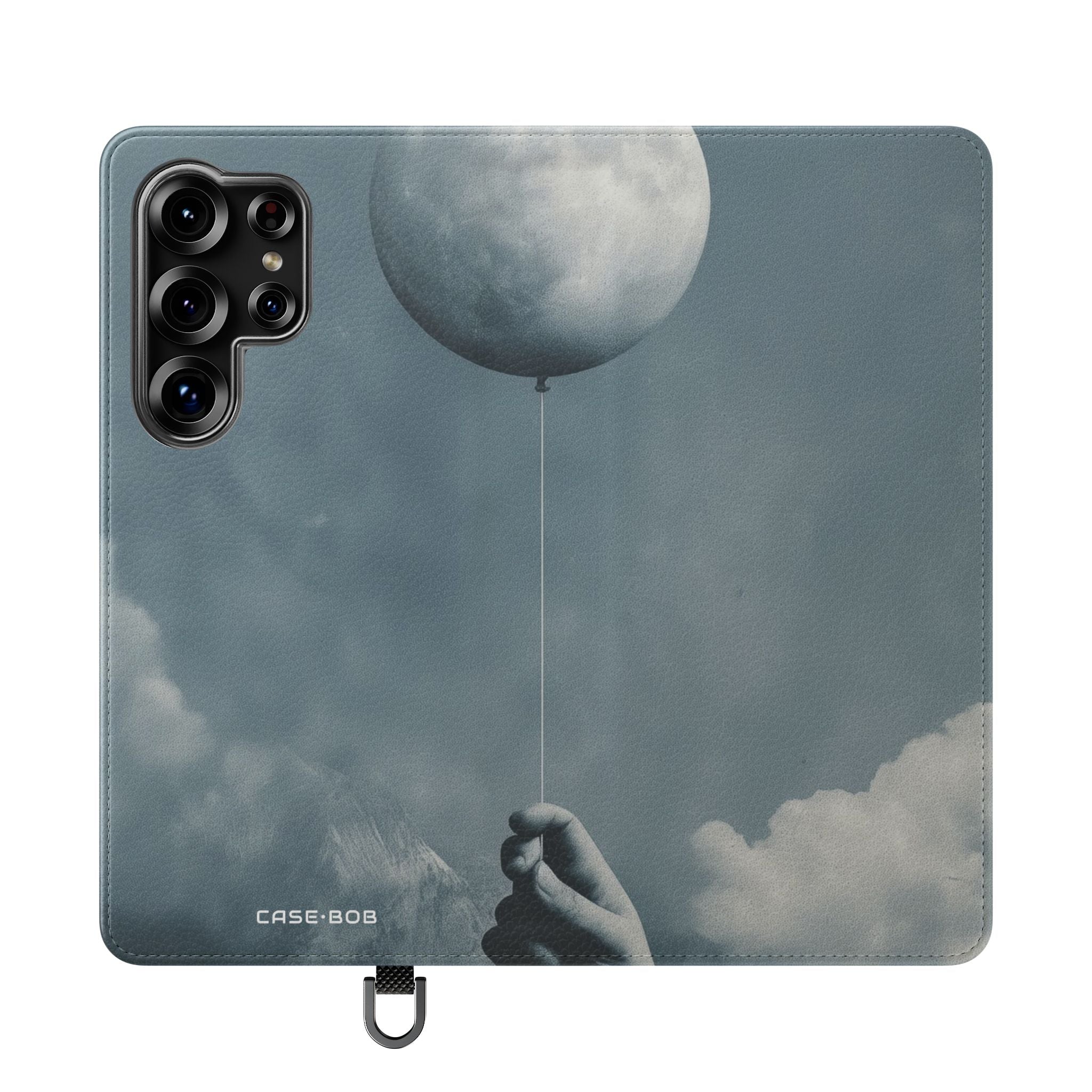 Moon Balloon Blue - Samsung S25 Ultra Case - Lompakkokotelo