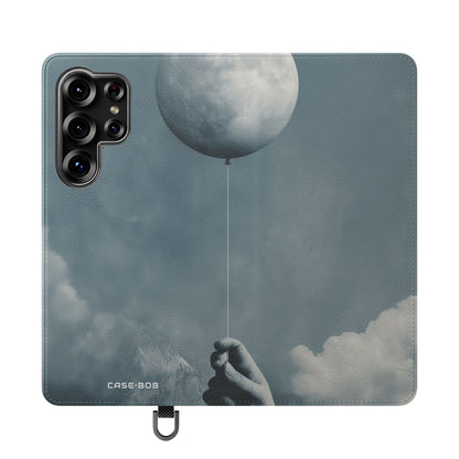 Moon Balloon Blue - Samsung S25 Ultra Case - Lompakkokotelo