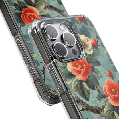 Vintage Floral Romance iPhone 15 - Clear Impact Phone Case