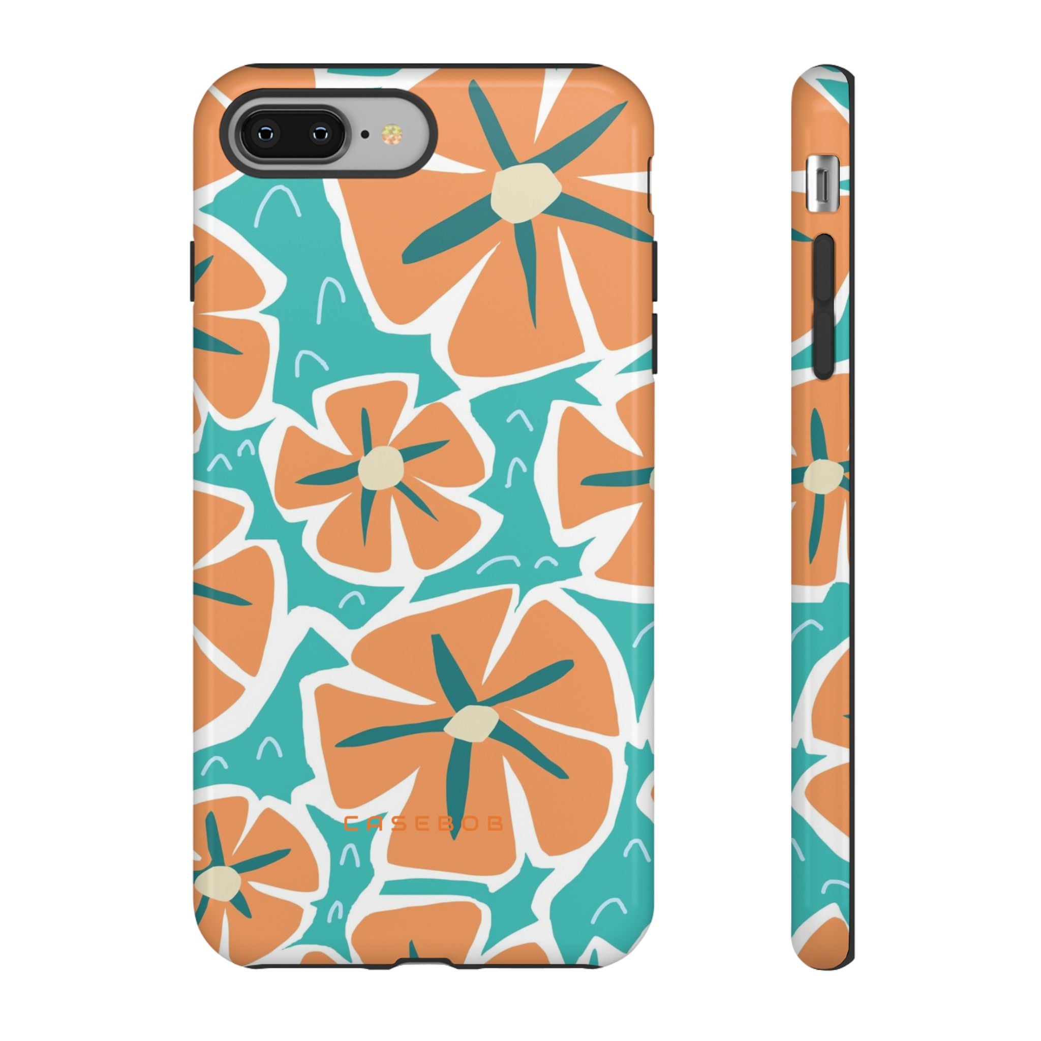 Orange Happy Flower - Protective Phone Case