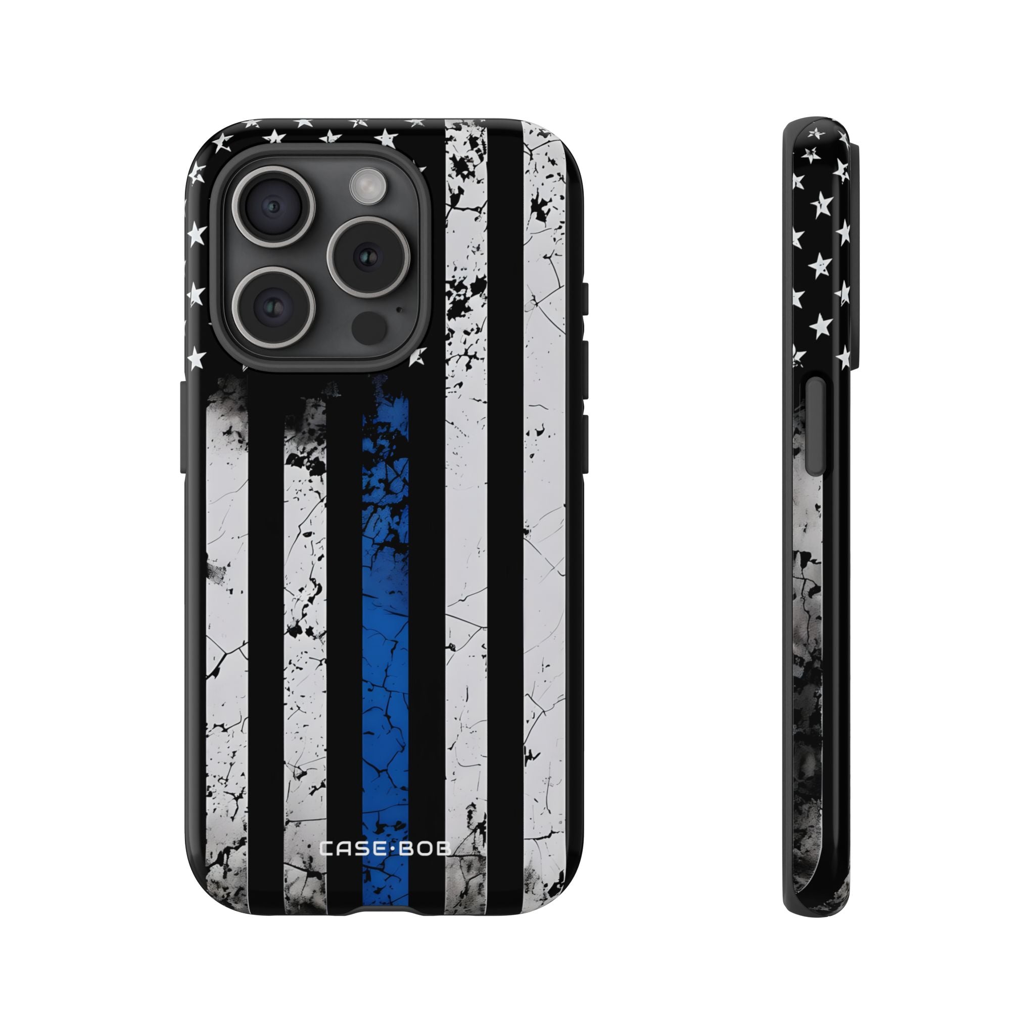 Blue Stripe Flag iPhone 15 Pro Case - Tough