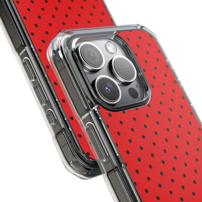 Crimson Dot Matrix iPhone 15 Pro Case - Impact