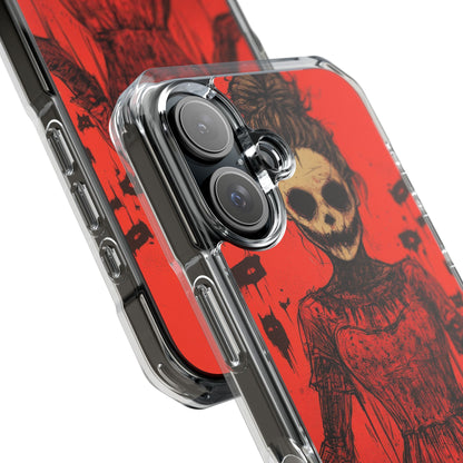 Haunting Scarlet Descent iPhone 16 - Clear Impact Phone Case