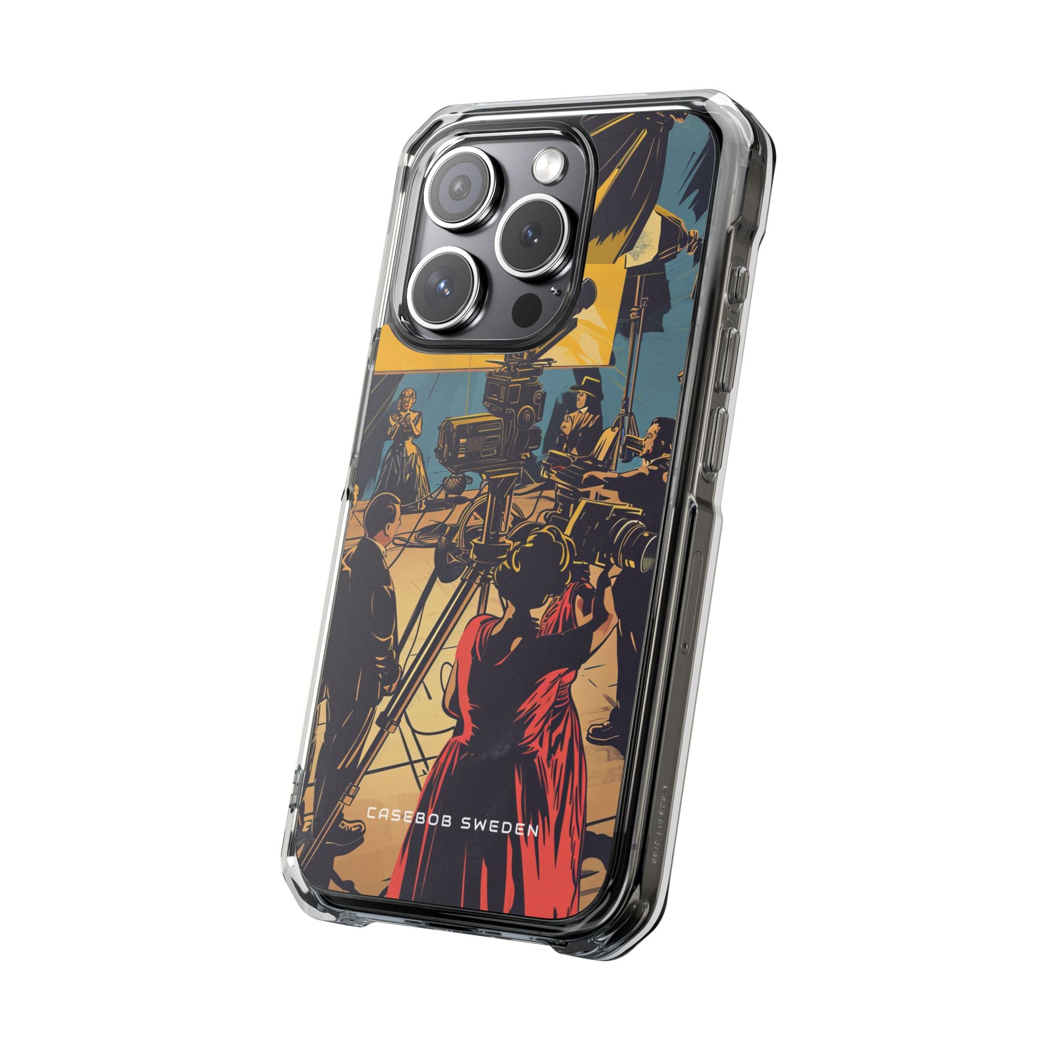 Golden Era Cinematic Spotlight iPhone 15 - Clear Impact Phone Case