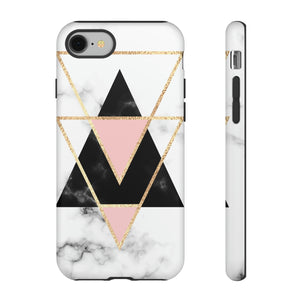 Marble Triangles - Protective Phone Case