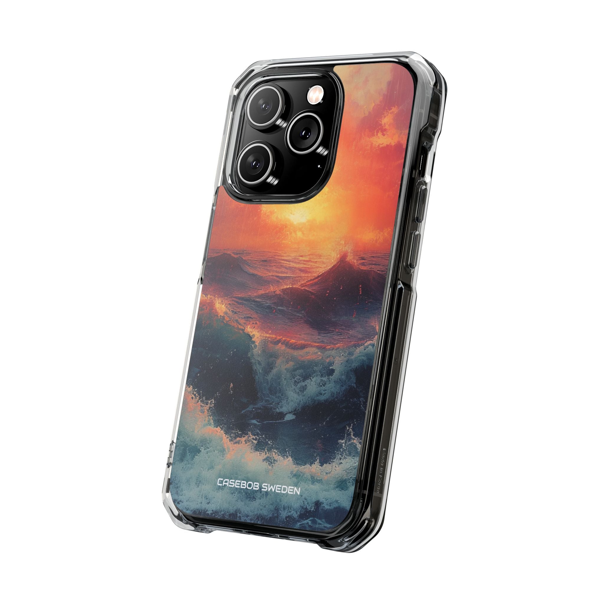 Ocean Sunset Waves - Clear Impact iPhone 14 Phone Case