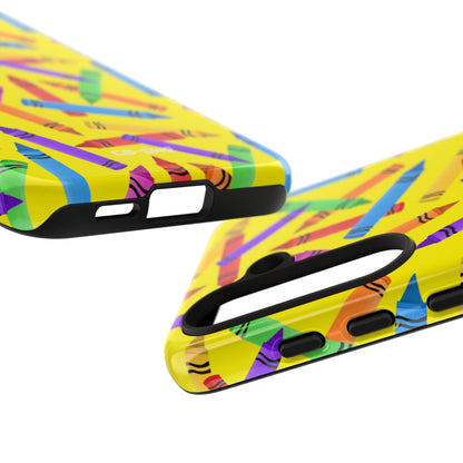 Crayons Scatter Playfully - Samsung Case
