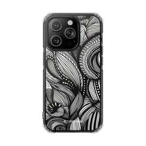 Organic Whirl - Phone Case for iPhone (Clear Impact - Magnetic)