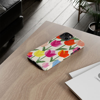 Tulip Harmony Green iPhone 14 Plus Case - Tough