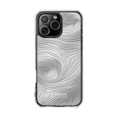 Monochrome Flow Lines iPhone 16 - Impact Clear+