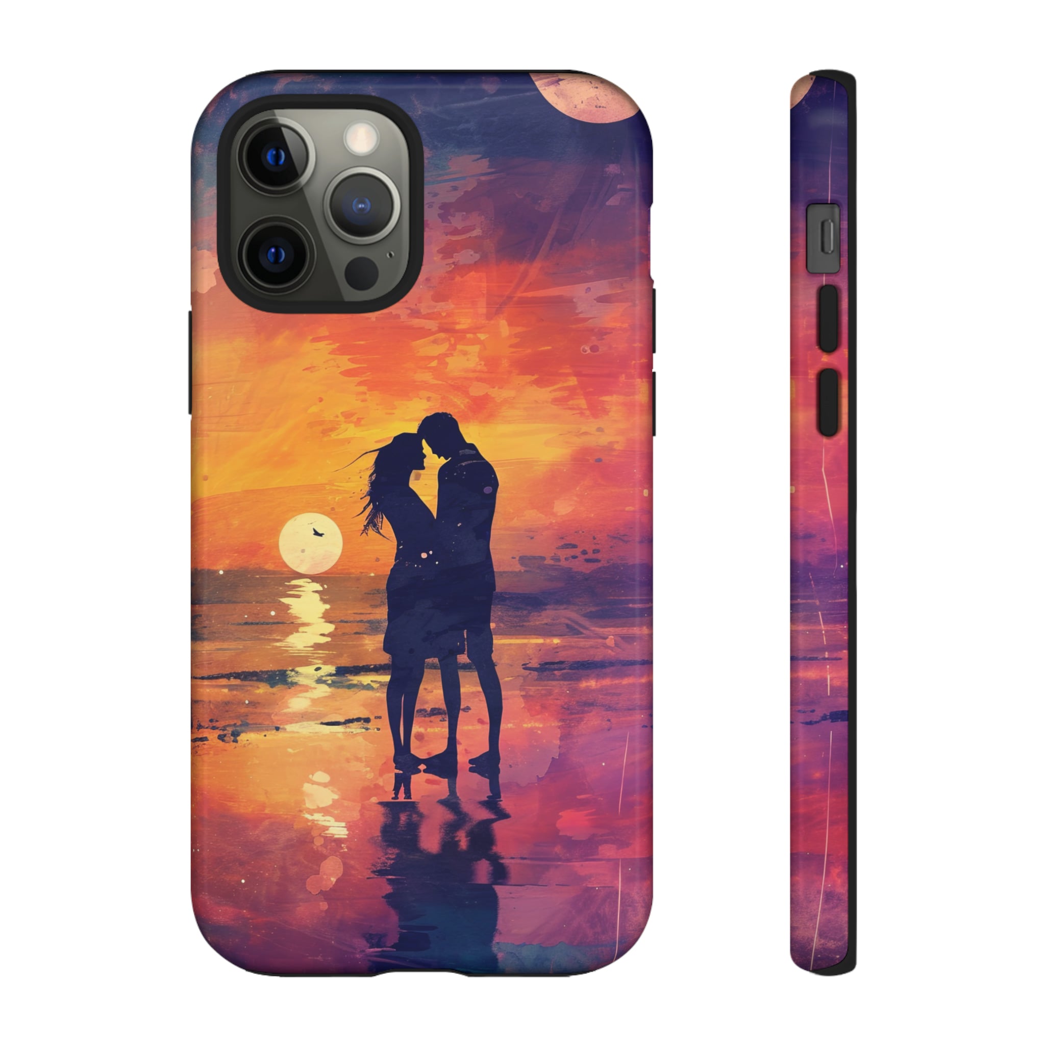 Seaside Sunset Embrace - Protective Phone Case