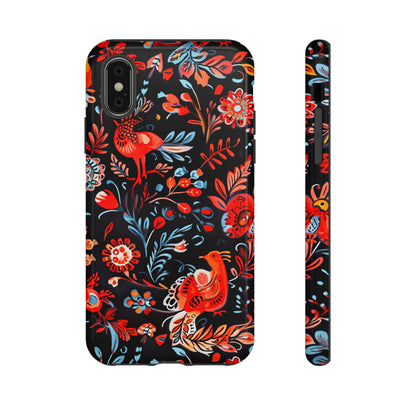 Slavic Myth Firebird & Domovoi - Protective Phone Case