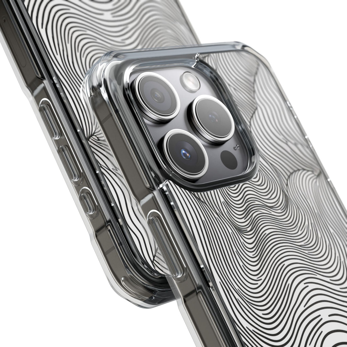 Fluid Waves - Phone Case for iPhone (Clear Impact - Magnetic)