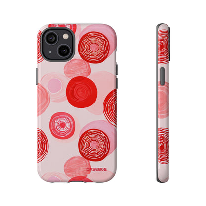 Crimson Circle Minimalism - Protective Phone Case