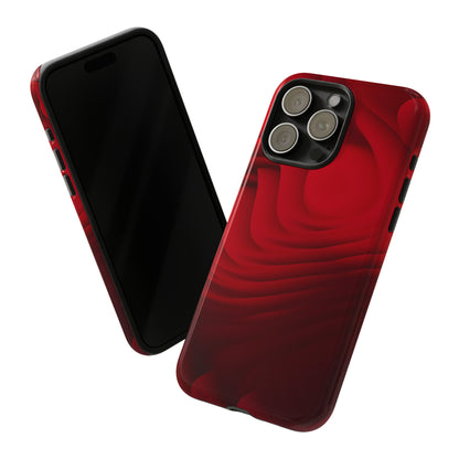 Red Center Waves - Protective Phone Case