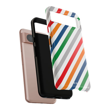 Vibrant Geometric Stripes - Google Pixel Case
