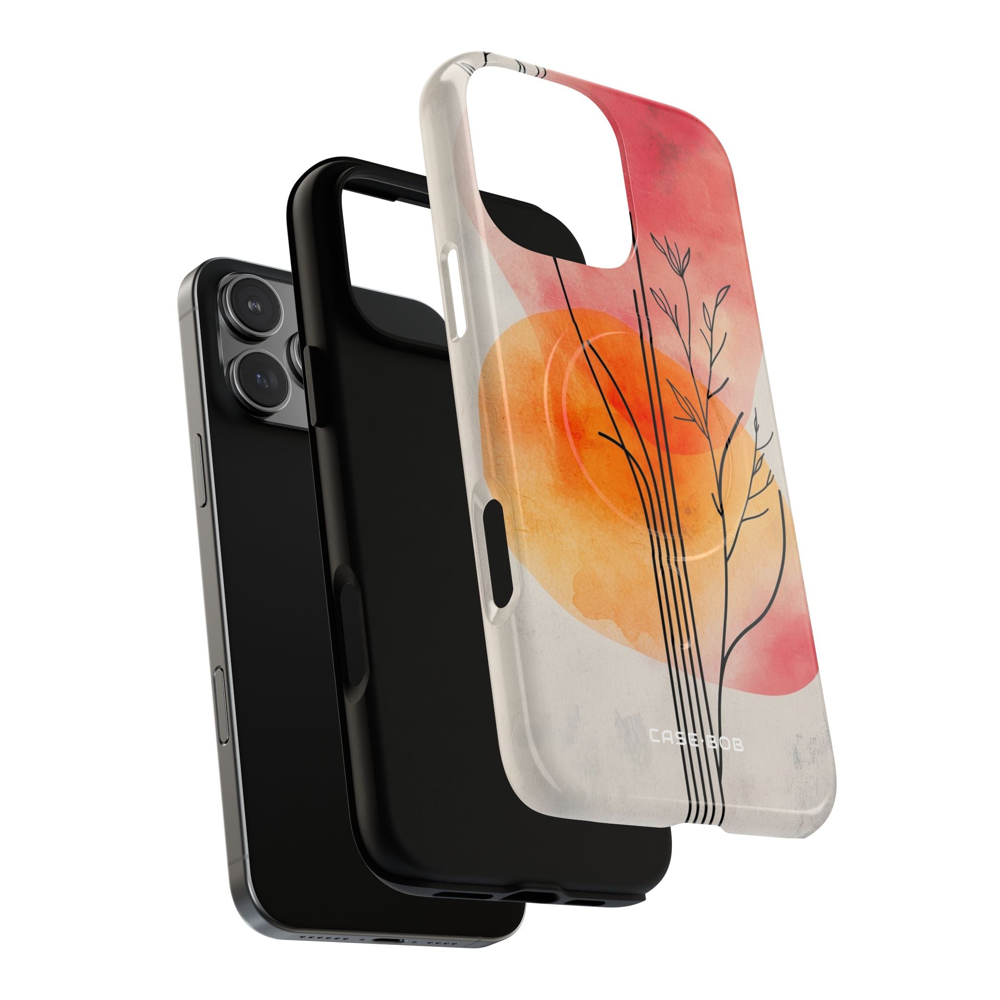 Curved Stem Sunset iPhone 16 Pro Max Case - Tough+