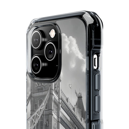 Tower Bridge Monochrome Architecture Study iPhone 14 - Clear Impact Phone Case