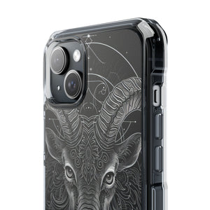 Mystic Ram Mandala – Handyhülle für iPhone (Clear Impact – Magnetisch) 