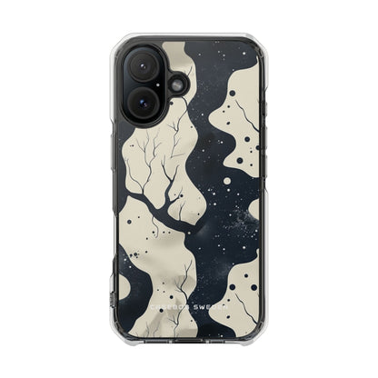 Organic Fluid Silhouettes with Cosmic Depth iPhone 16 - Clear Impact Phone Case