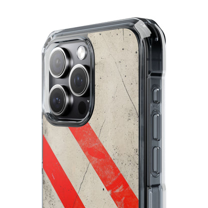 Striker Crimson Stripes iPhone 15 - Clear Impact Phone Case